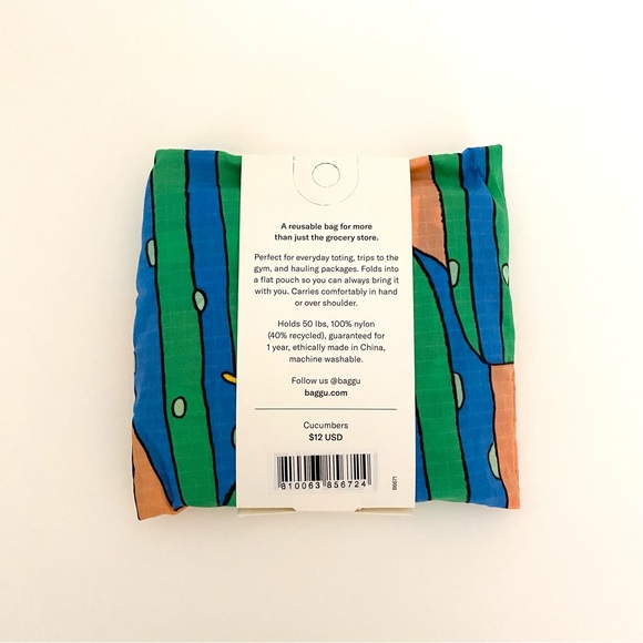 BAGGU • Standard Reusable Bag in Cucumbers - Picture 3 of 4